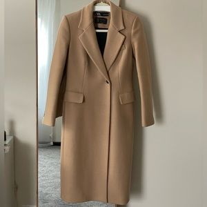 Zara Wool Blend Camel Coat